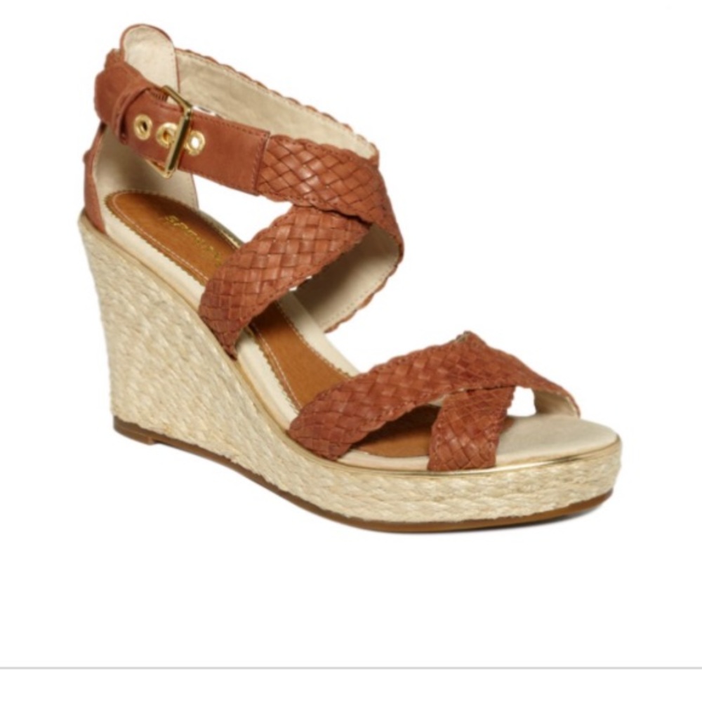 Sperry Brown Woven Wedges
